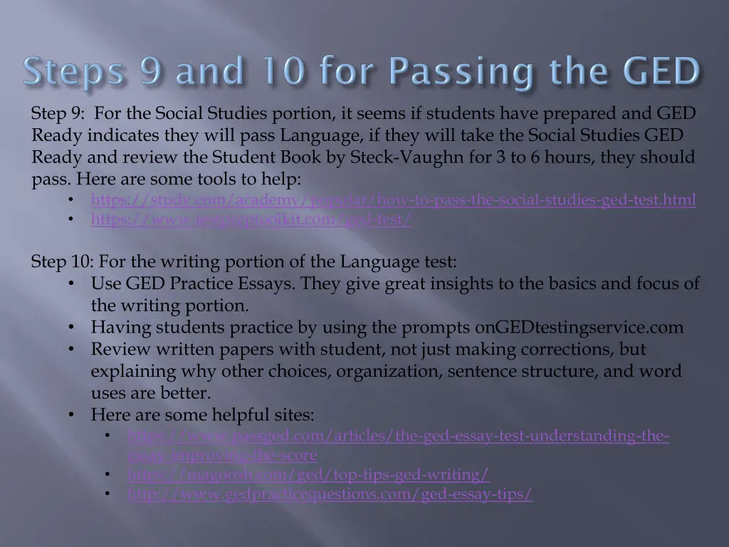 step 9 for the social studies portion it seems