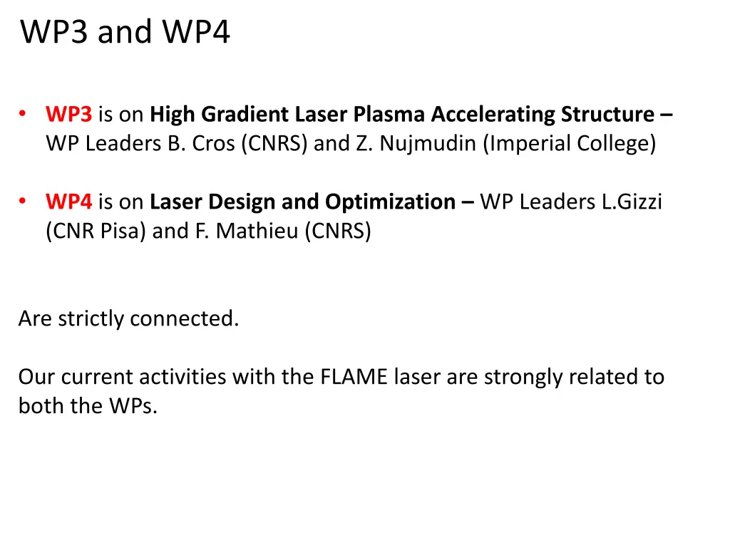 wp3 and wp4