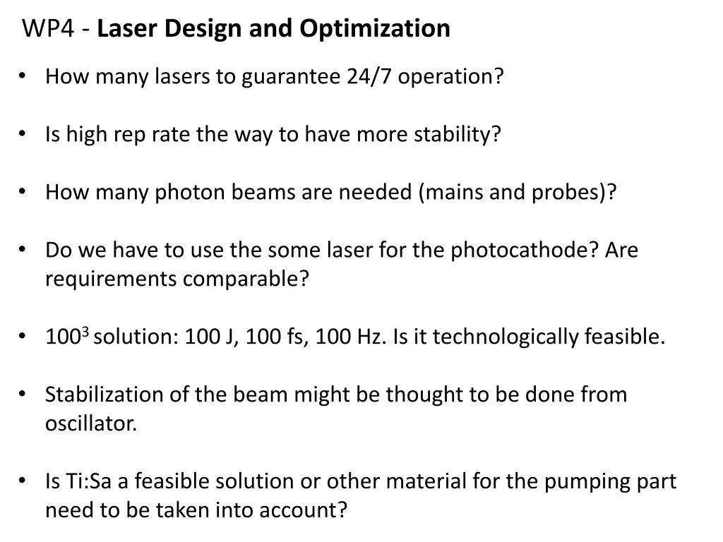 wp4 laser design and optimization 2