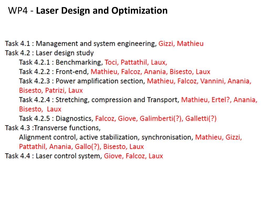 wp4 laser design and optimization 4