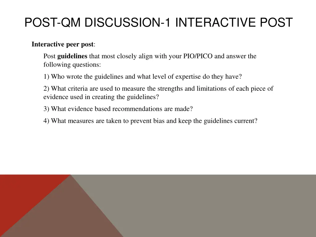 post qm discussion 1 interactive post