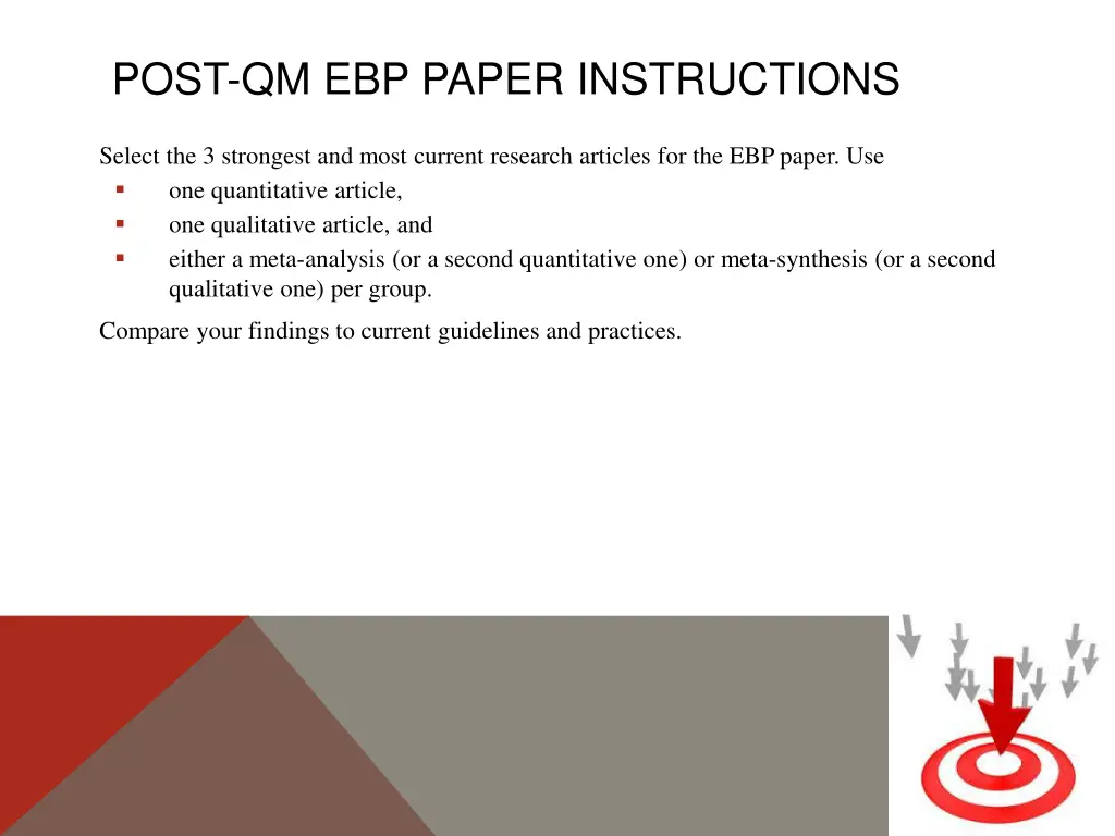 post qm ebp paper instructions 1