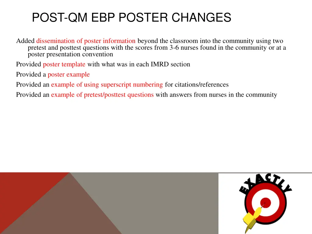 post qm ebp poster changes