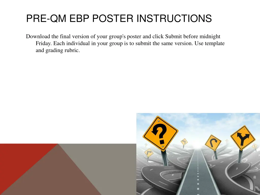 pre qm ebp poster instructions