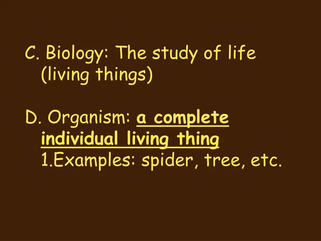 c biology the study of life living things