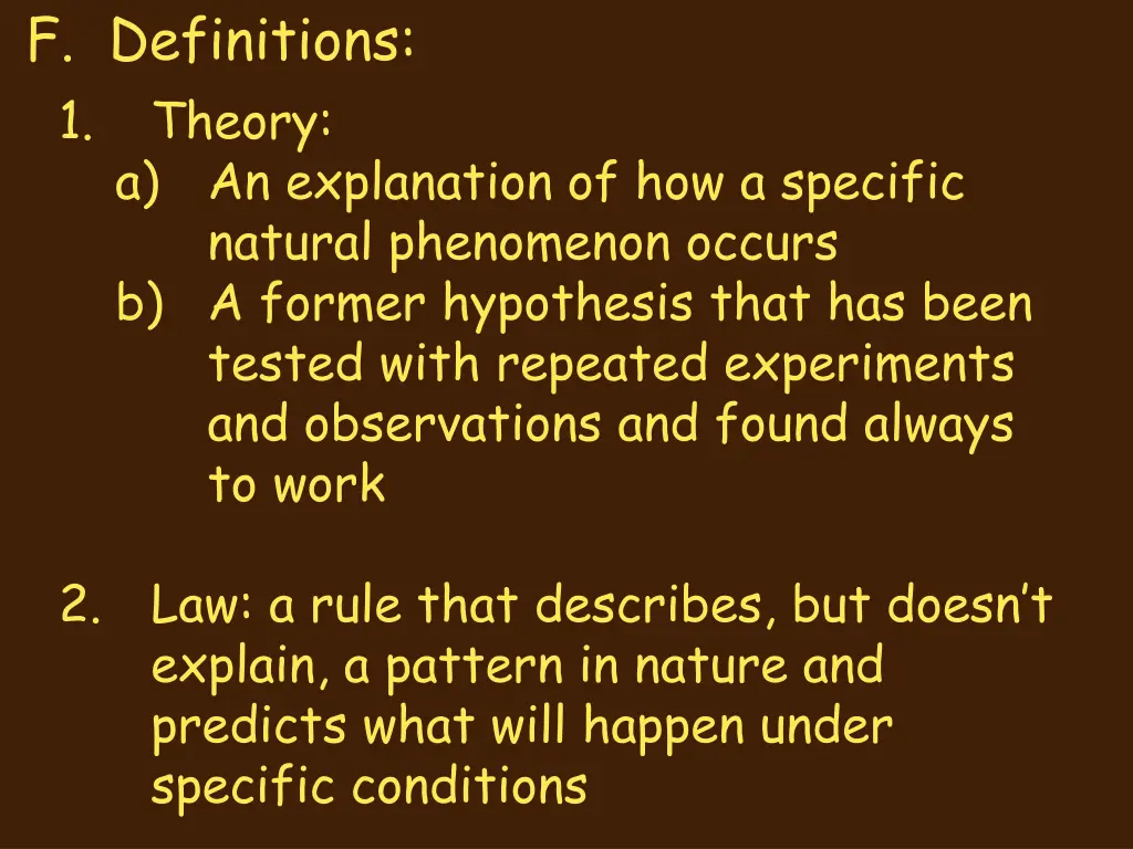 f definitions
