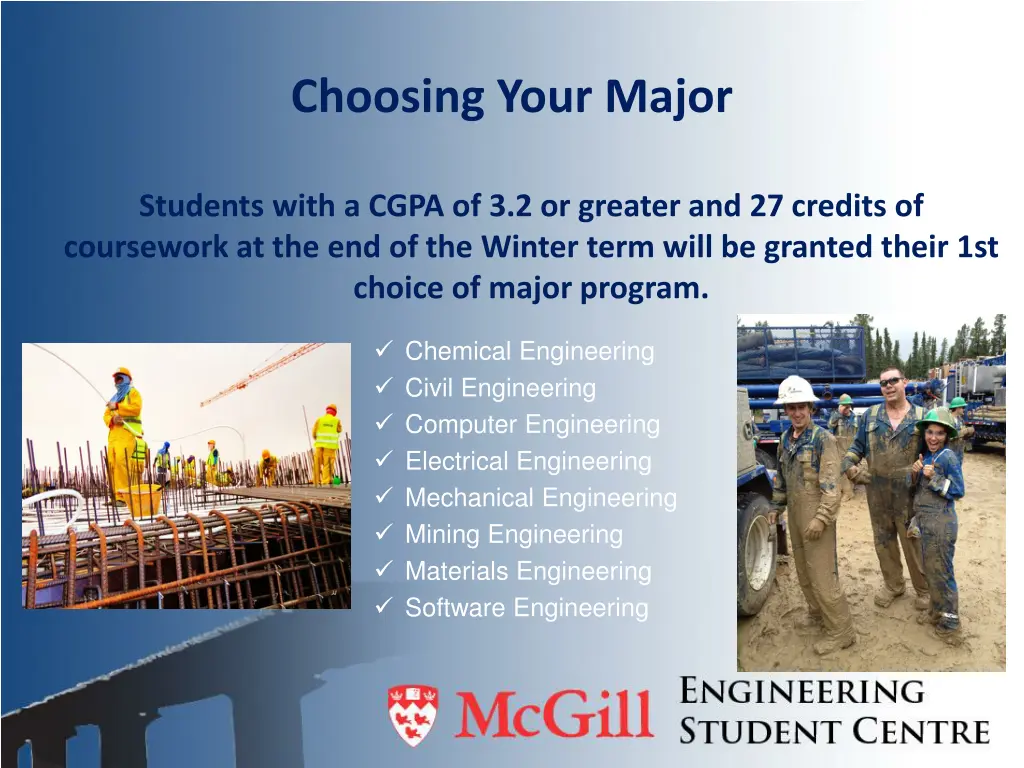 choosing your major