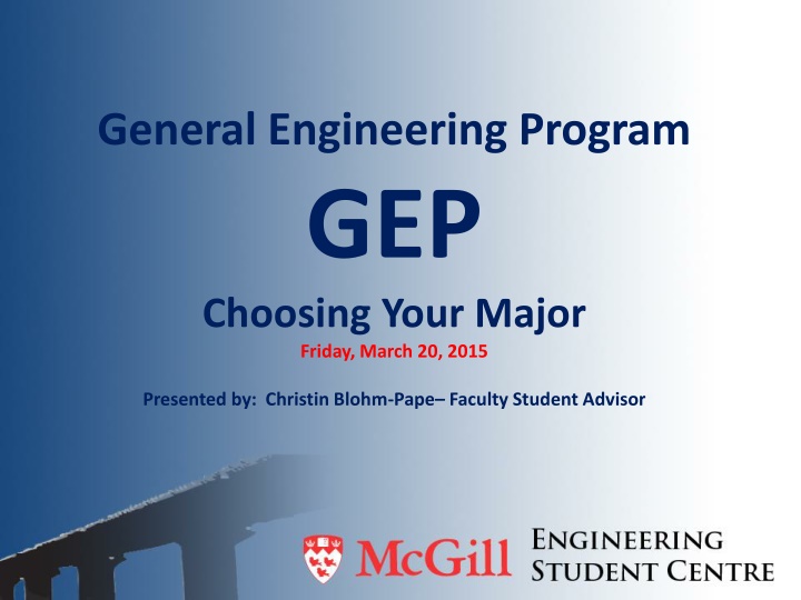 general engineering program gep choosing your