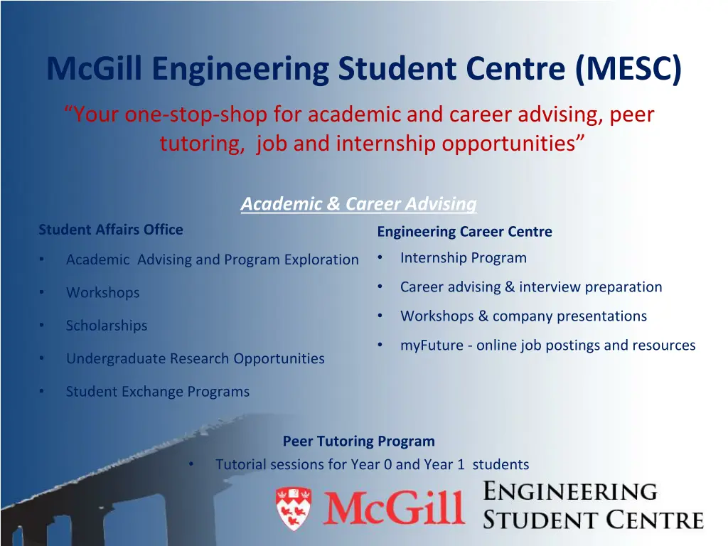 mcgill engineering student centre mesc