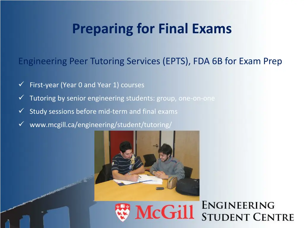 preparing for final exams