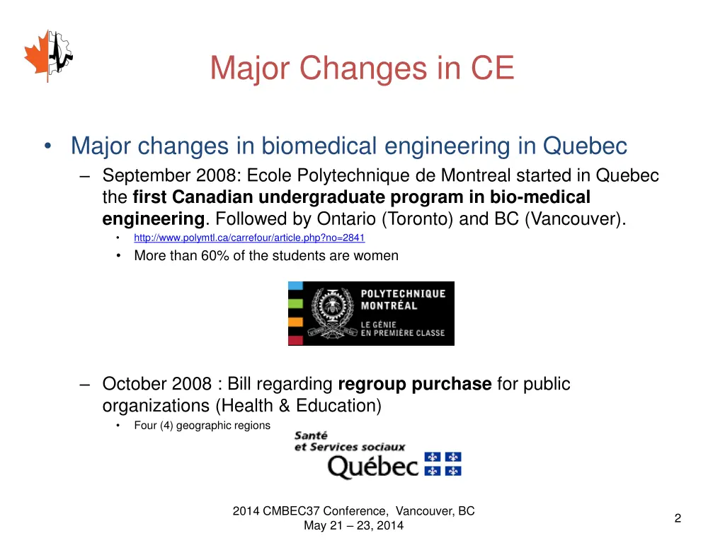 major changes in ce