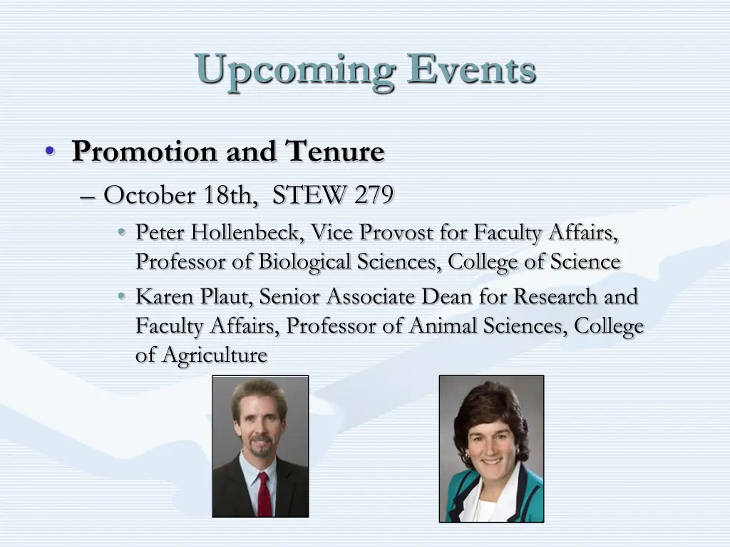 upcoming events
