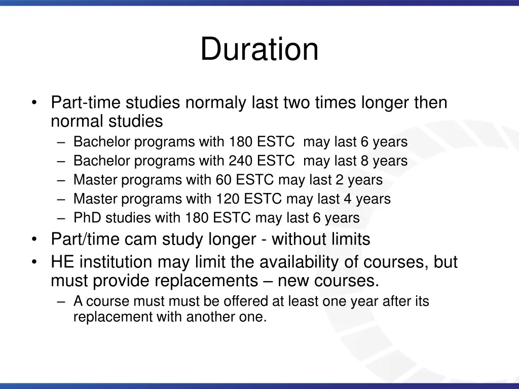 duration