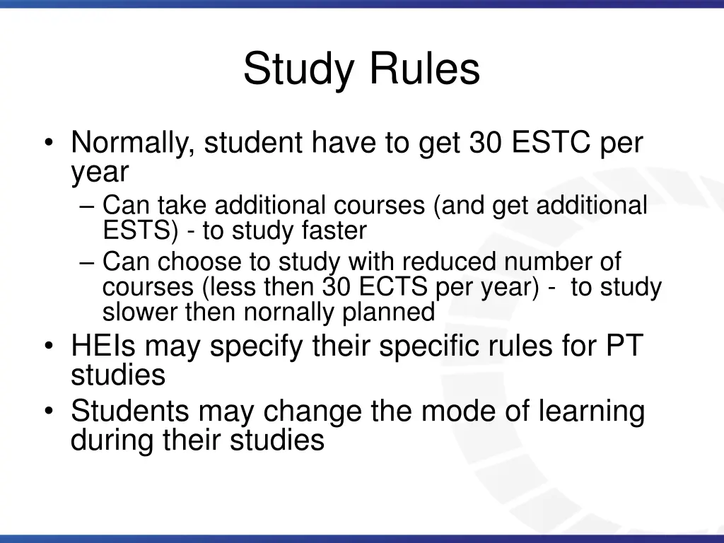 study rules