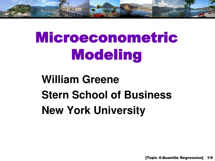 microeconometric microeconometric modeling