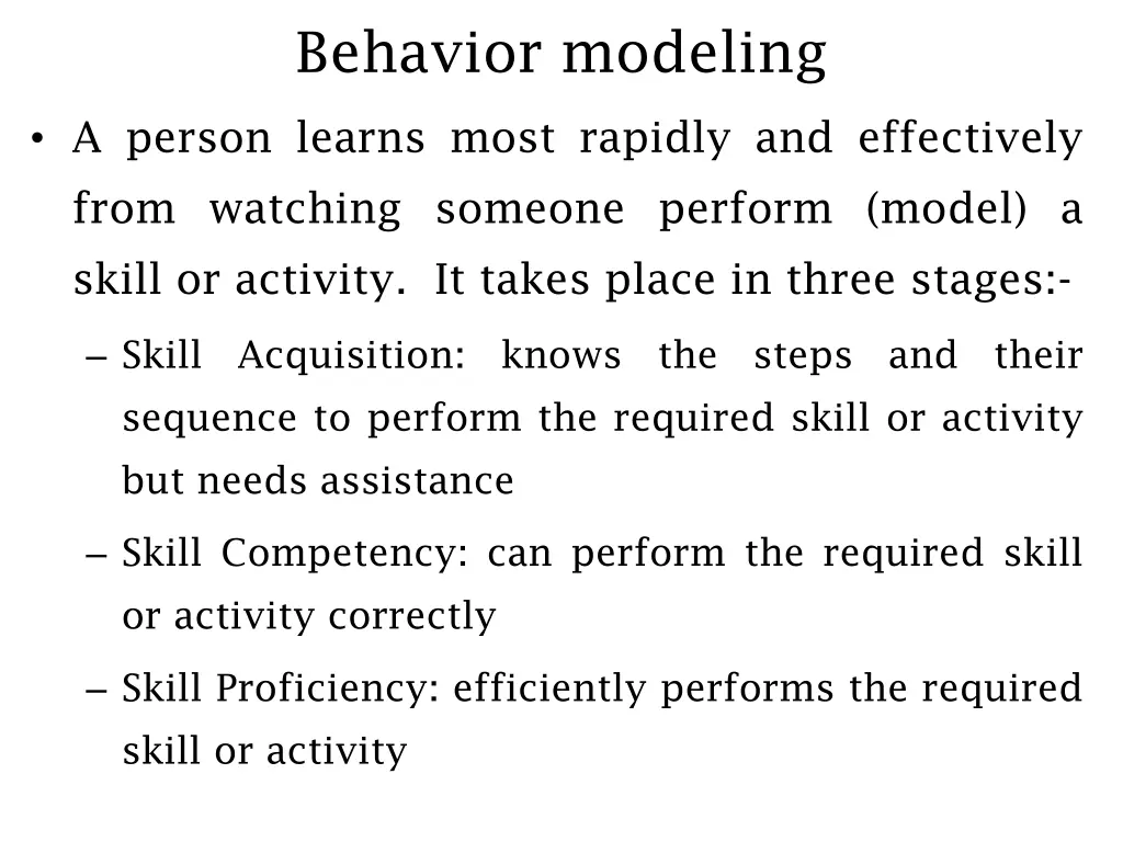 behavior modeling