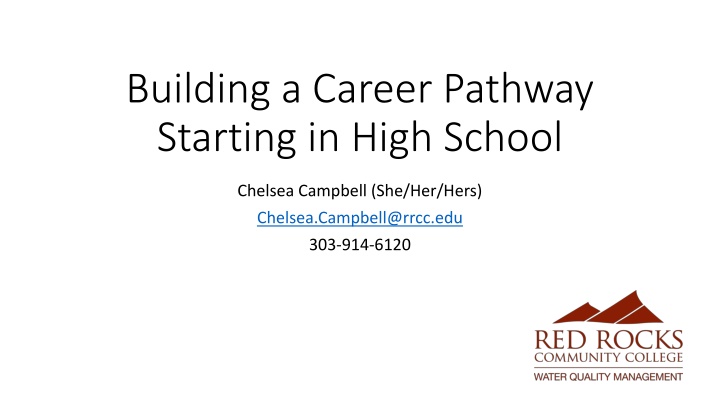 building a career pathway starting in high school