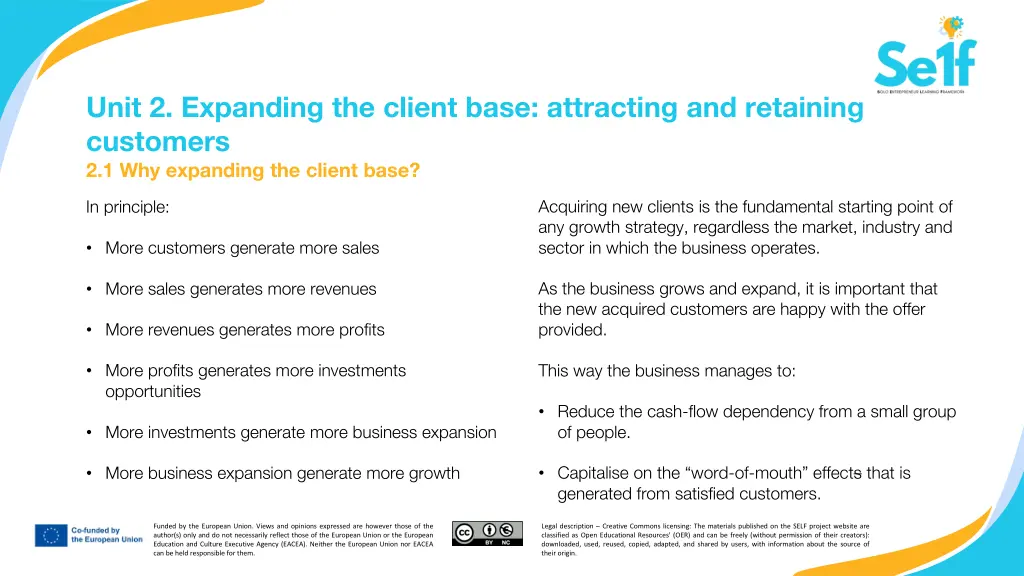 unit 2 expanding the client base attracting
