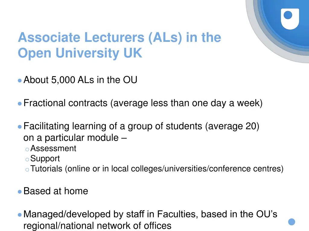 associate lecturers als in the open university uk