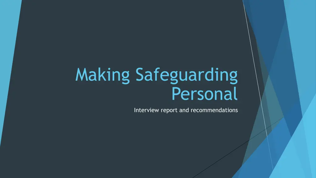 making safeguarding