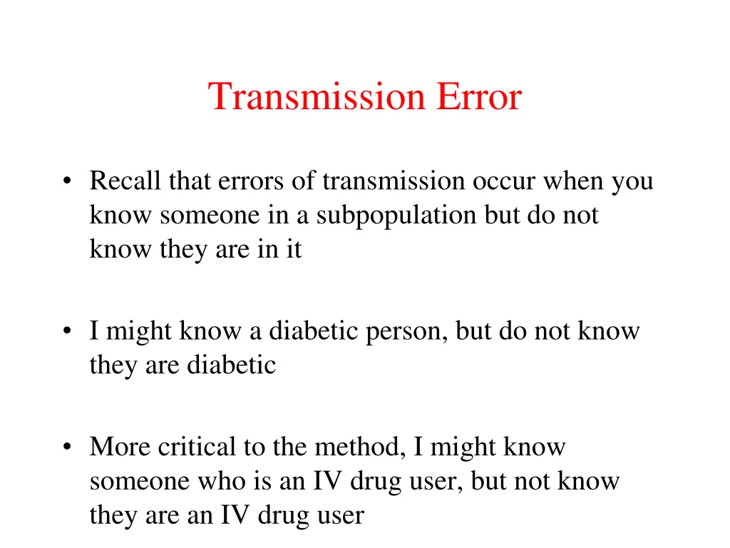 transmission error