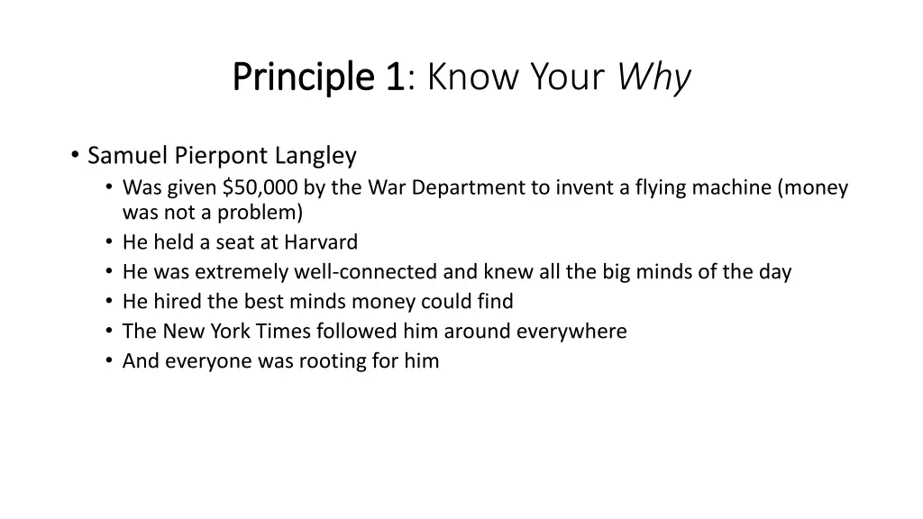 principle 1 principle 1 know your why 6