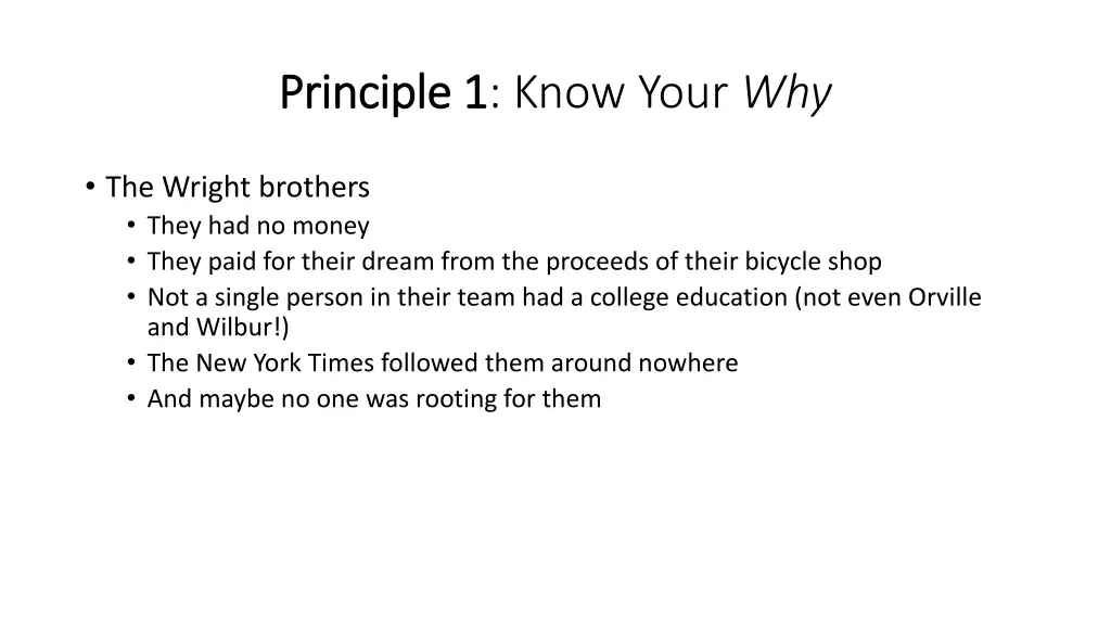 principle 1 principle 1 know your why 7