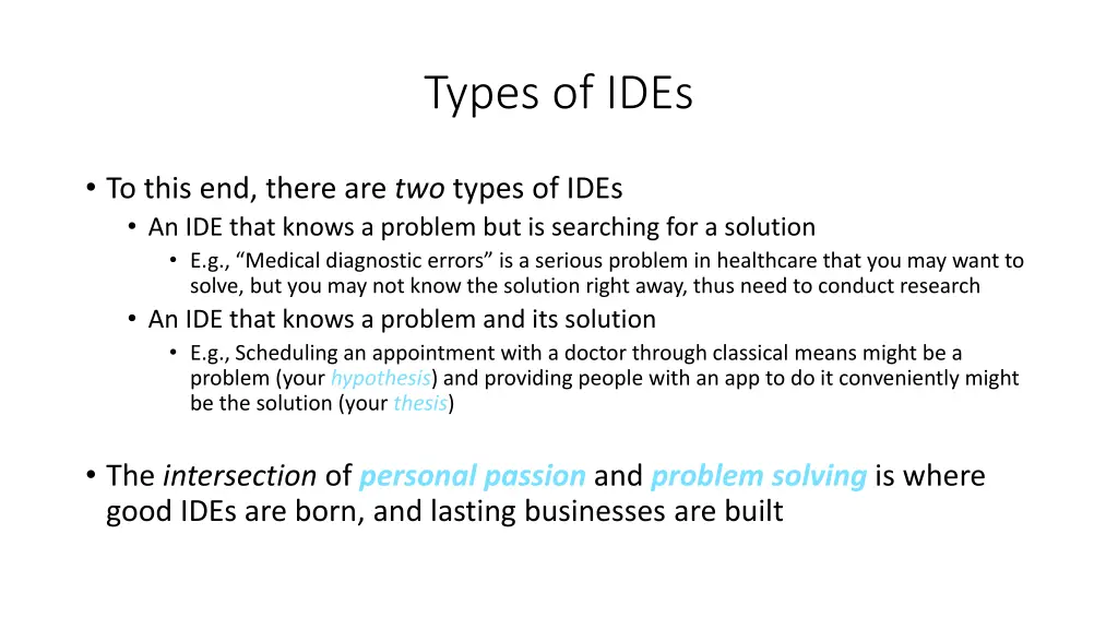 types of ides