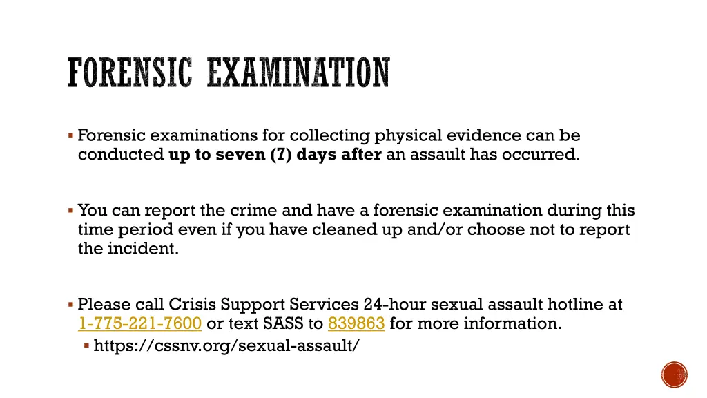 forensic examination