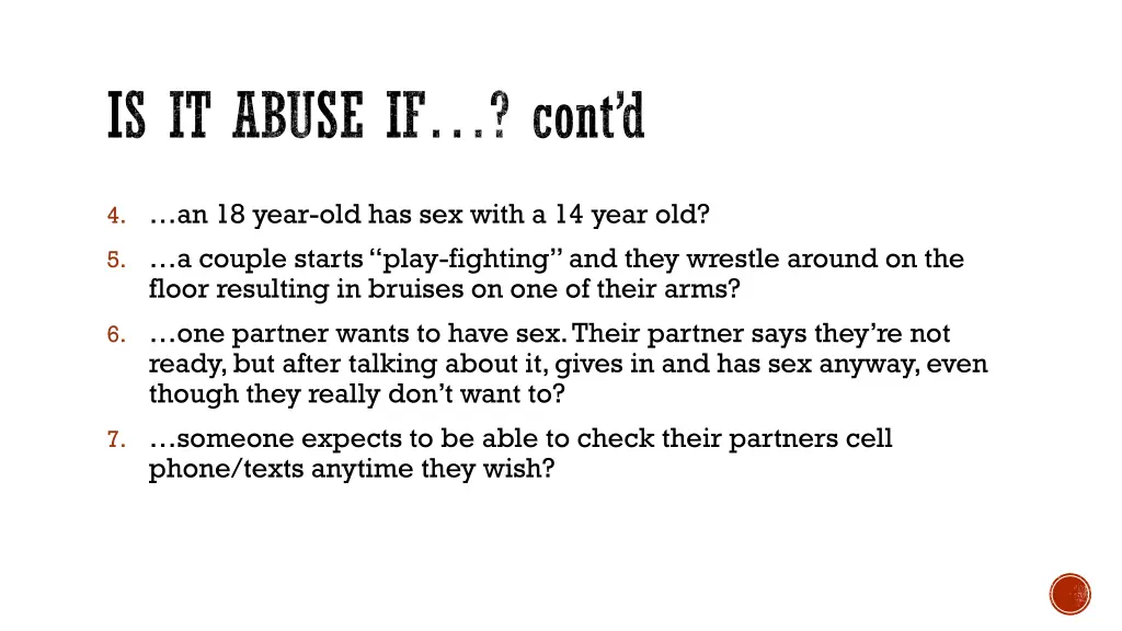 is it abuse if cont d
