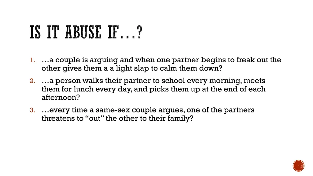 is it abuse if