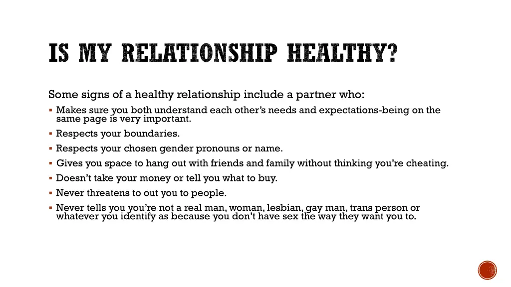 is my relationship healthy
