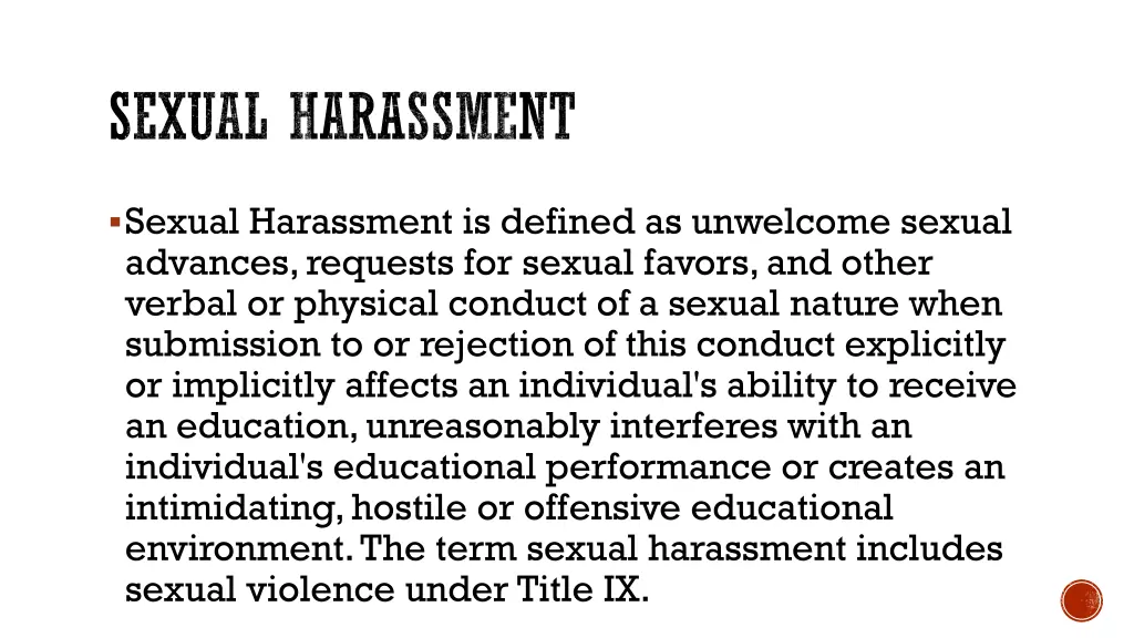 sexual harassment