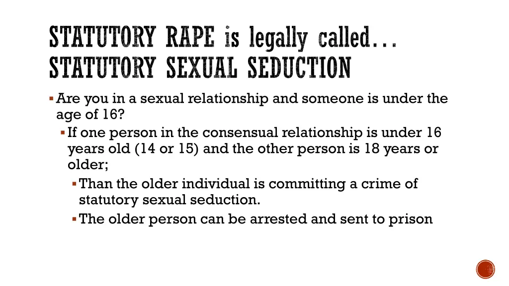 statutory rape is legally called statutory sexual