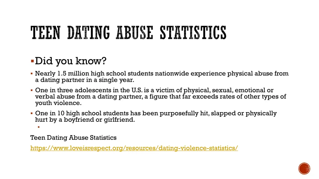 teen dating abuse statistics