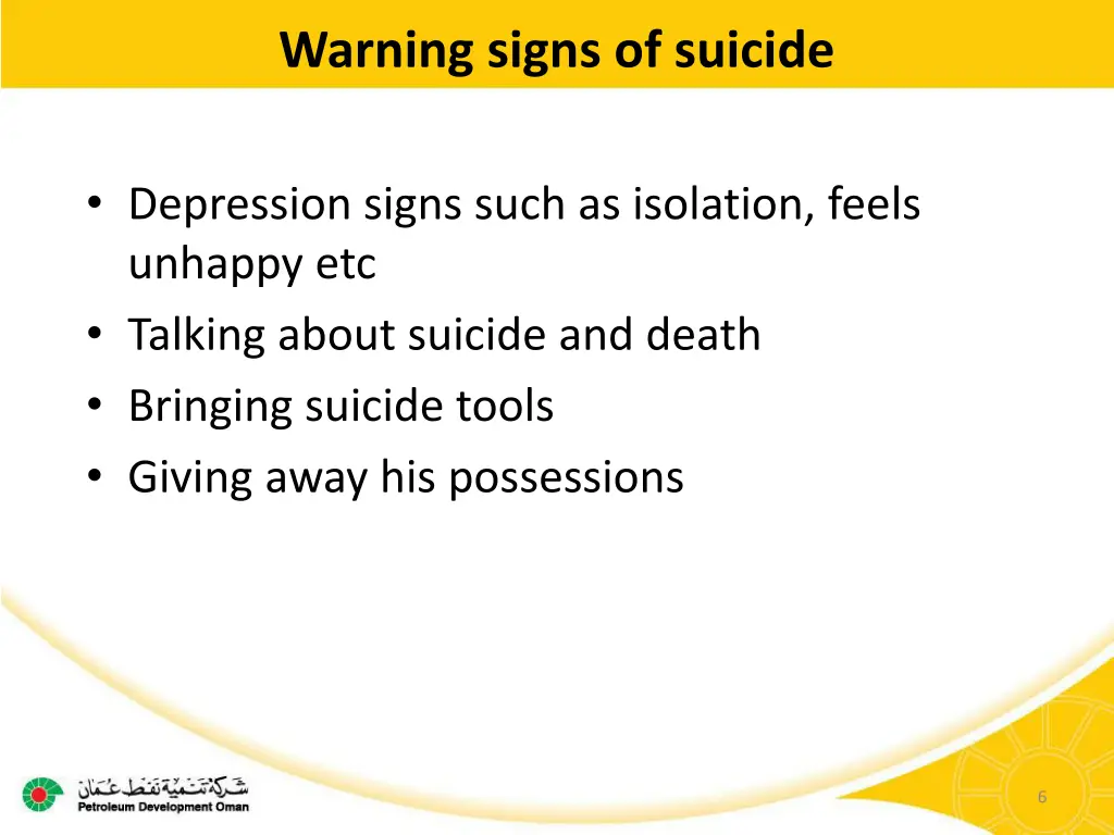 warning signs of suicide