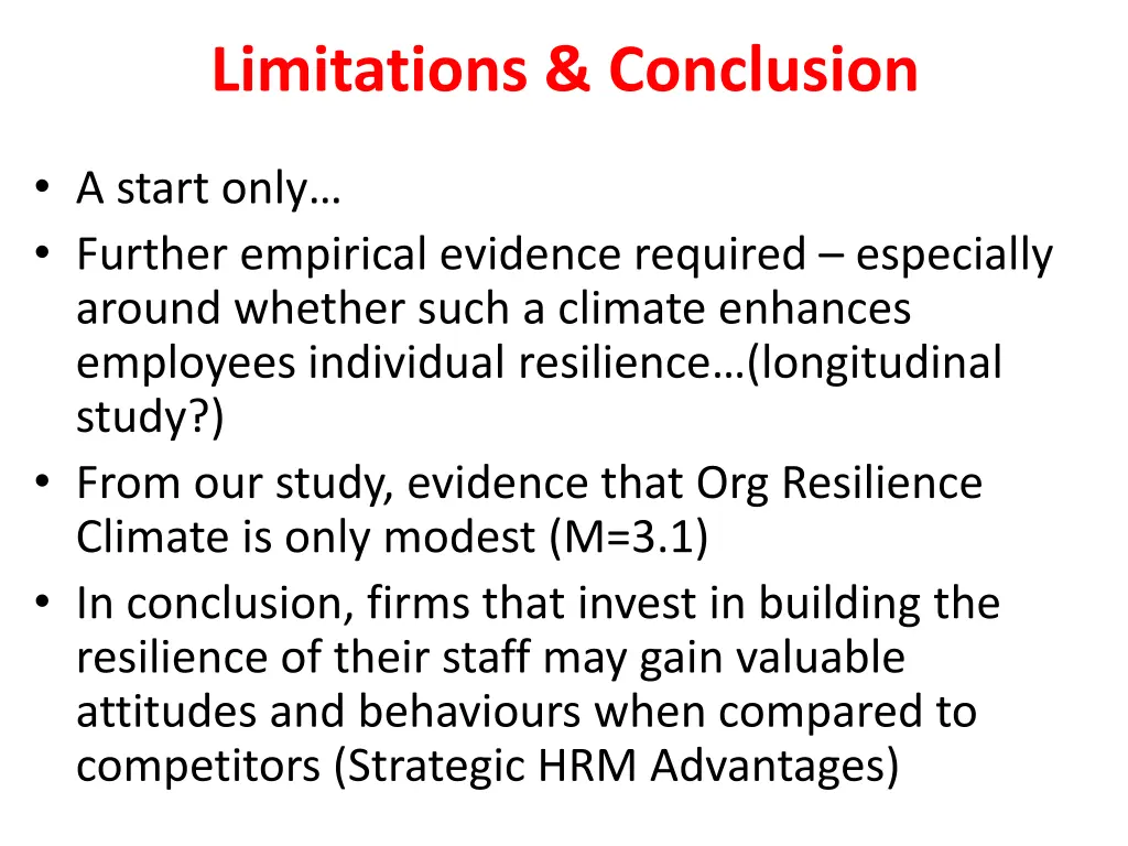 limitations conclusion
