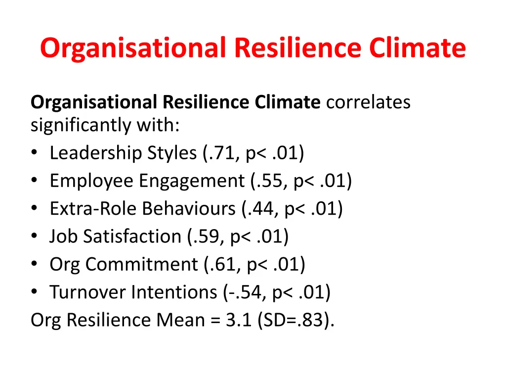 organisational resilience climate 2