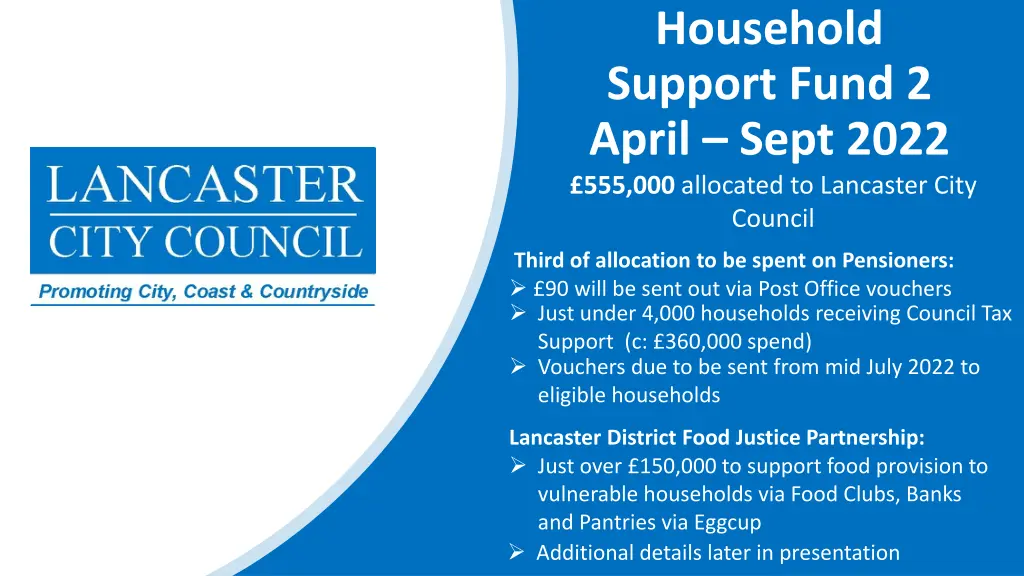 household support fund 2 april sept 2022