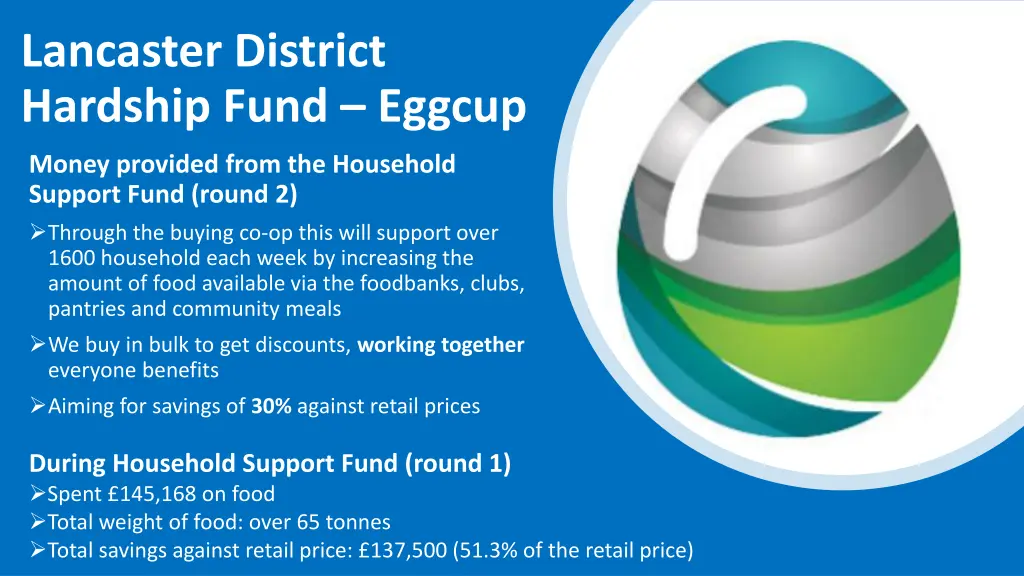 lancaster district hardship fund eggcup