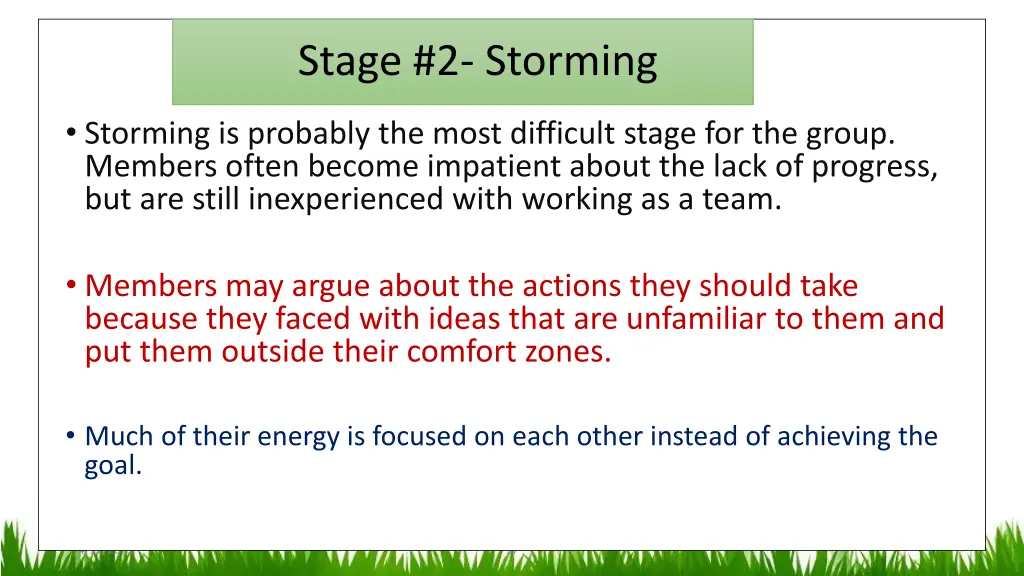 stage 2 storming