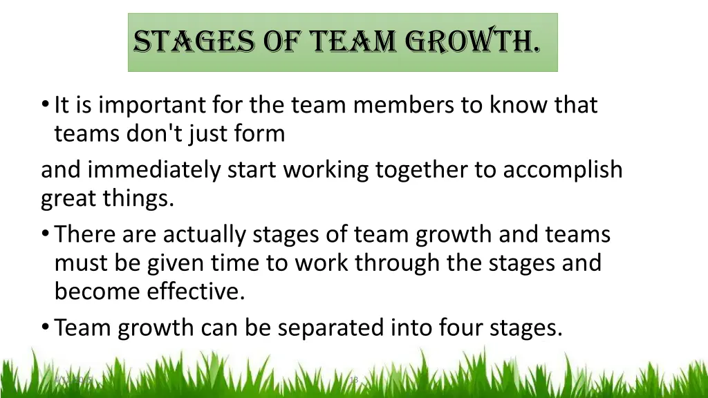 stages of team growth