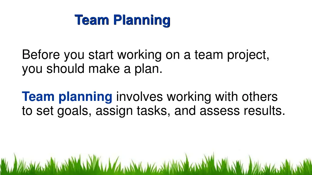 team planning
