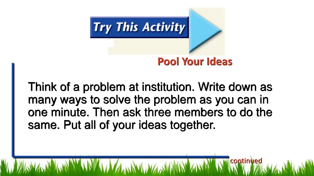 try this activity