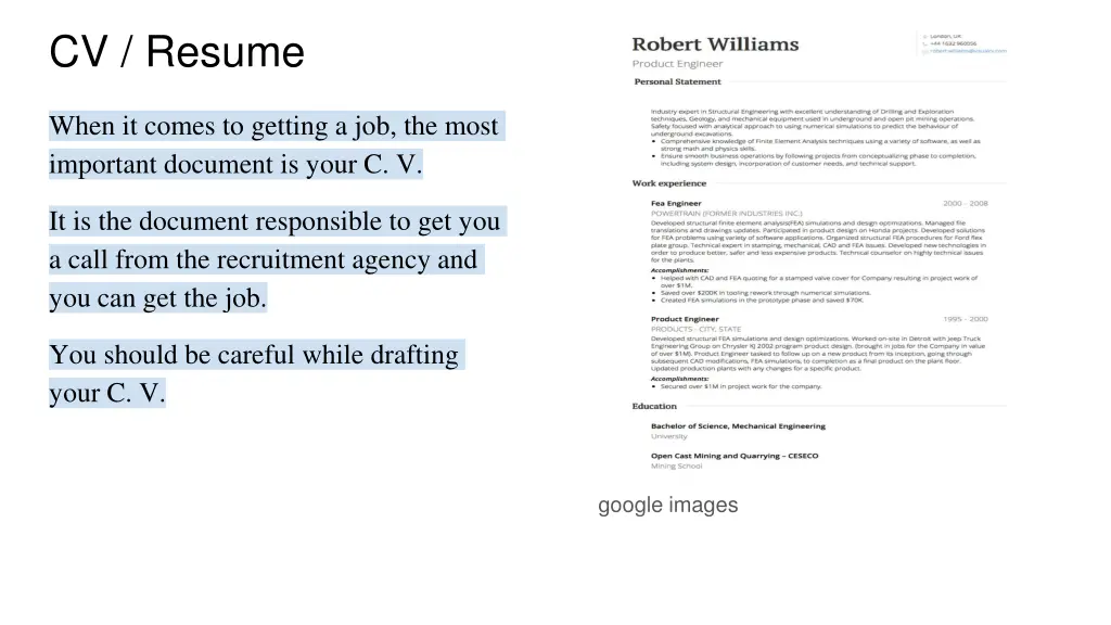 cv resume