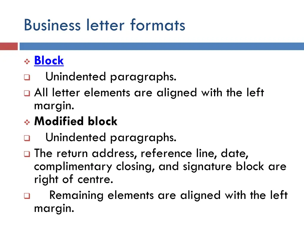 business letter formats