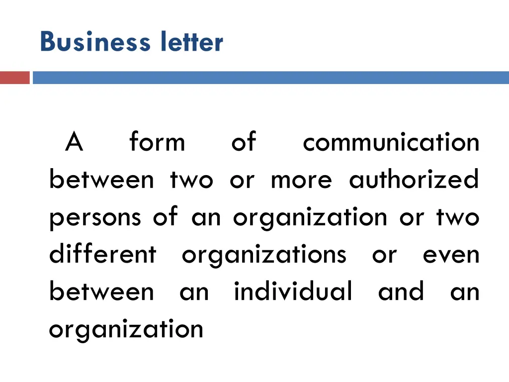 business letter