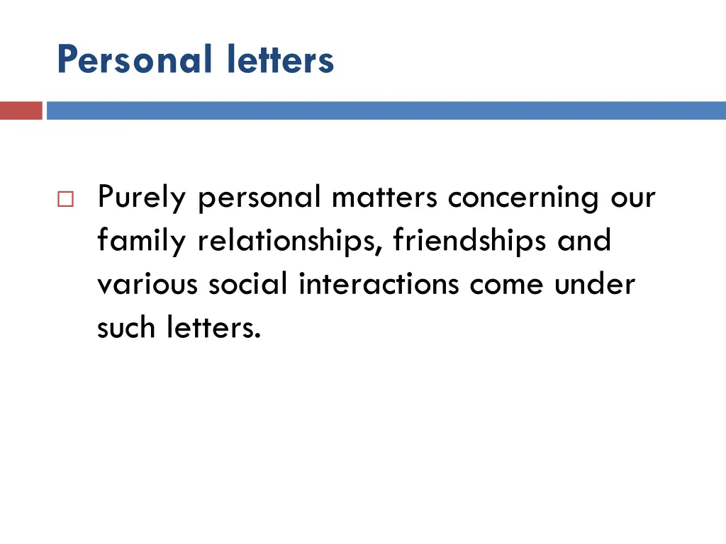 personal letters