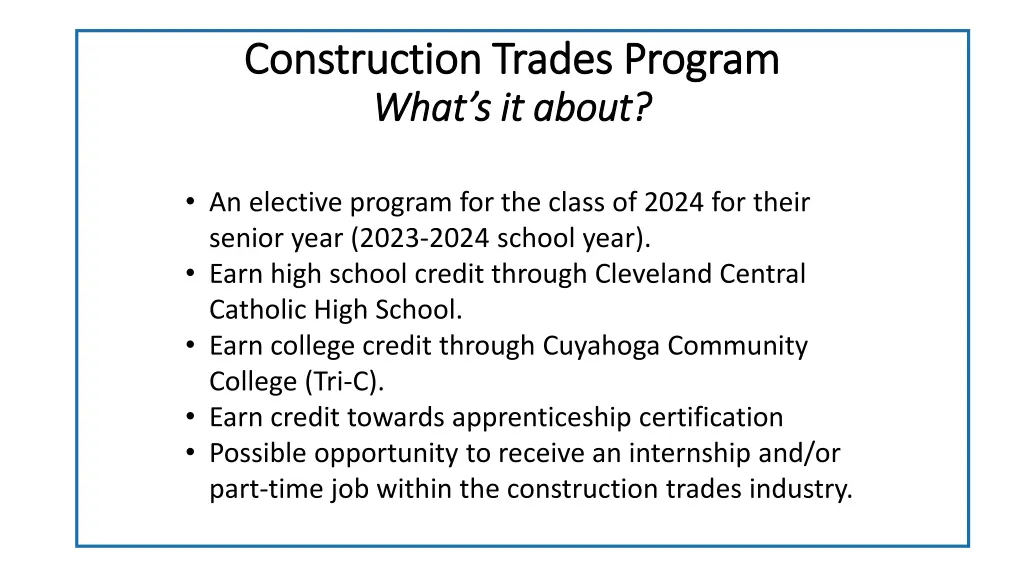 construction trades program construction trades