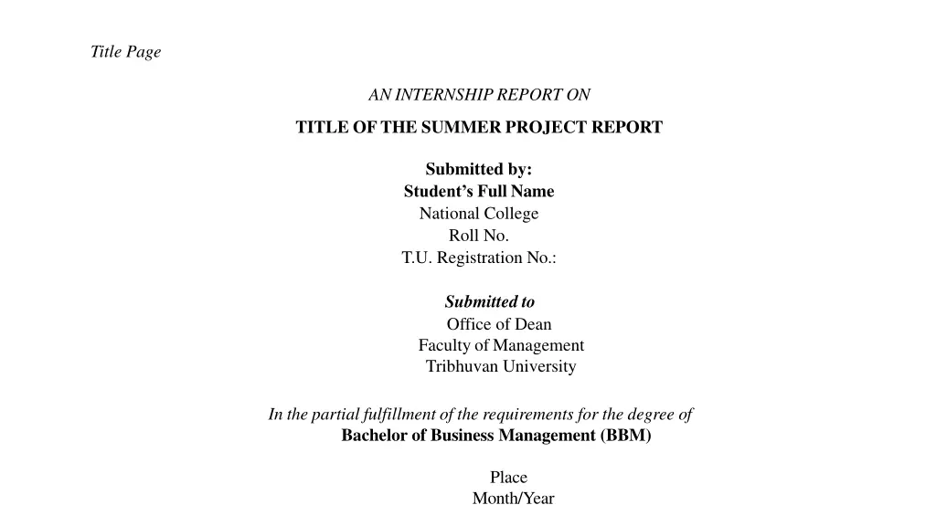 title page